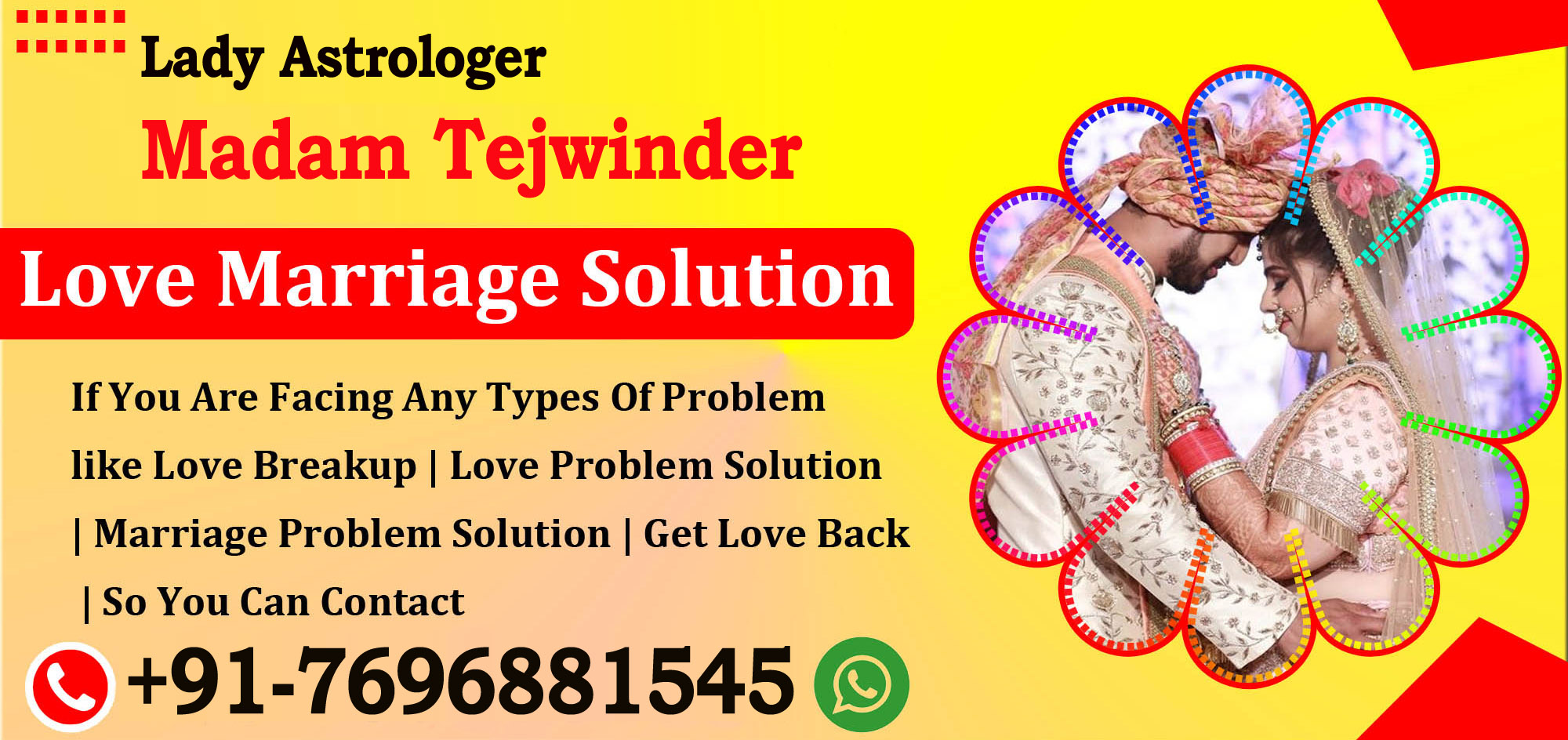 Lady Astrologer Madam Tejwinder +91-7696881545